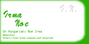 irma noe business card